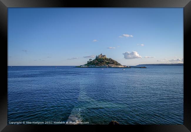 St Michael's Mount, Seascape, Marazion, Cornwall Framed Print by Rika Hodgson