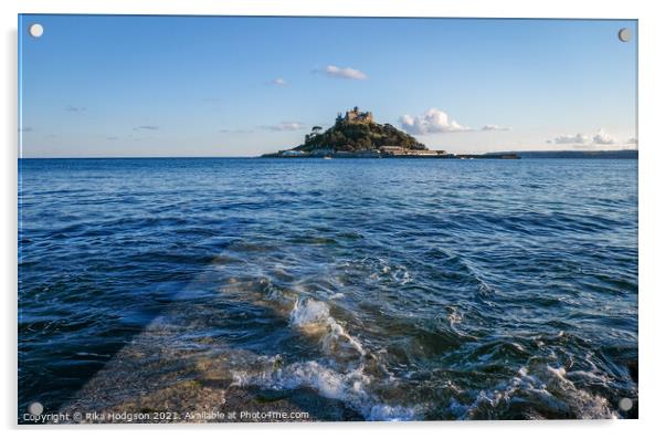 St Michael's Mount, Seascape, Marazion, Cornwall Acrylic by Rika Hodgson