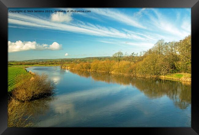 The River Tywi in the Tywi Valley Carmarthenshire  Framed Print by Nick Jenkins
