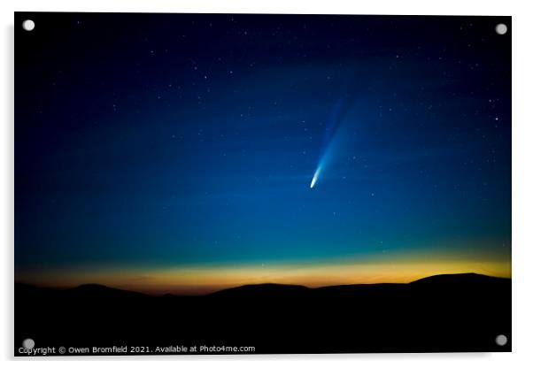Comet Neowise  Acrylic by Owen Bromfield