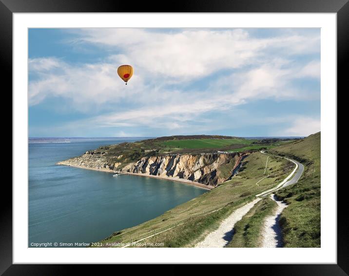 Soaring Above the Isle of Wight Framed Mounted Print by Simon Marlow