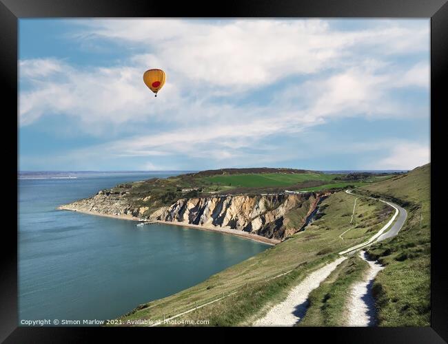 Soaring Above the Isle of Wight Framed Print by Simon Marlow
