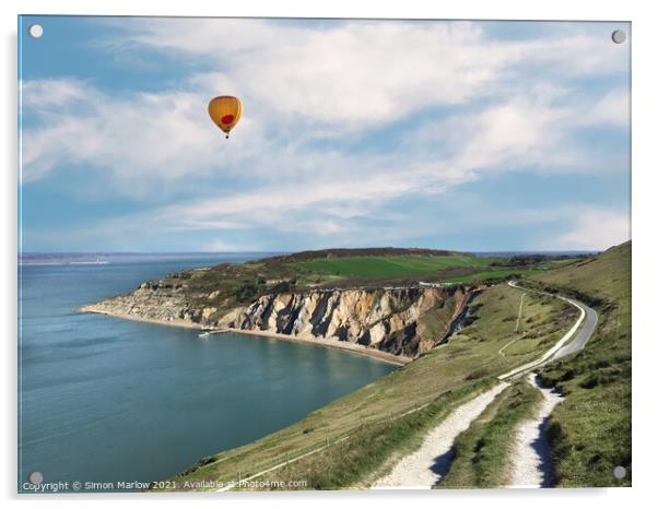 Soaring Above the Isle of Wight Acrylic by Simon Marlow