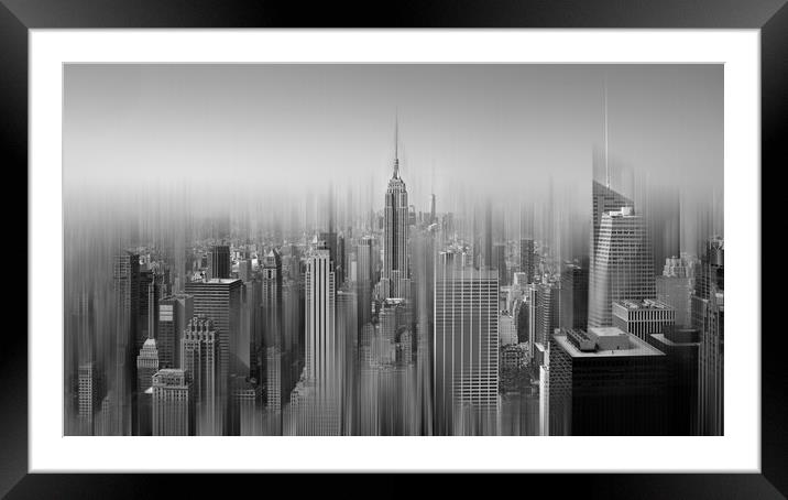 Majestic Manhattan Skyline Framed Mounted Print by Alan Le Bon