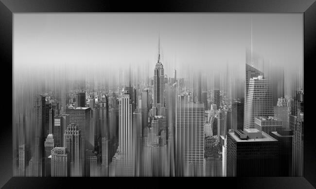 Majestic Manhattan Skyline Framed Print by Alan Le Bon