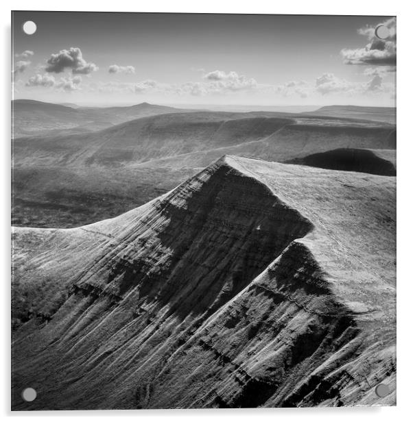 Cribyn, Brecon Beacons Acrylic by Alan Le Bon