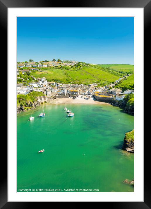 Port Isaac, North Cornwall Framed Mounted Print by Justin Foulkes