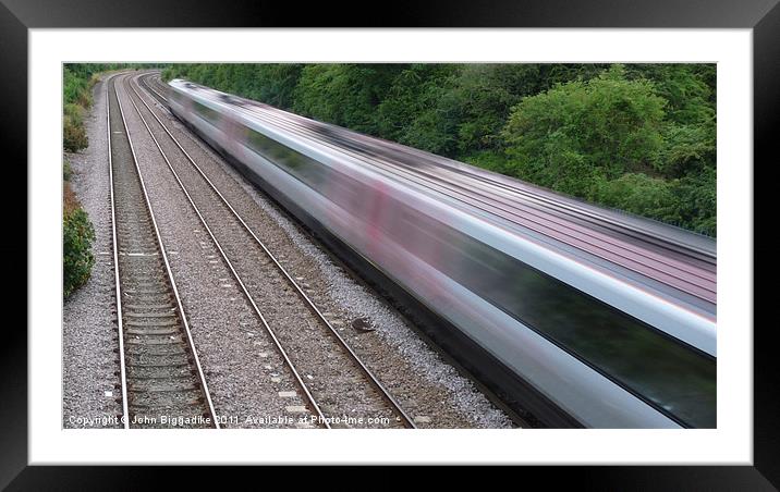 Express Train Framed Mounted Print by John Biggadike