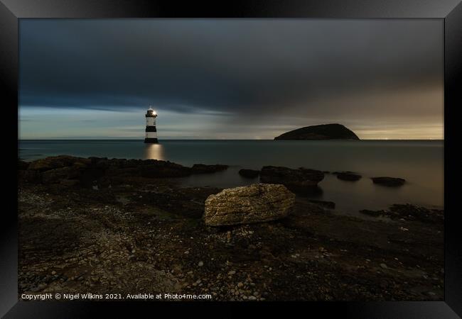 Penmon Lighthouse Framed Print by Nigel Wilkins
