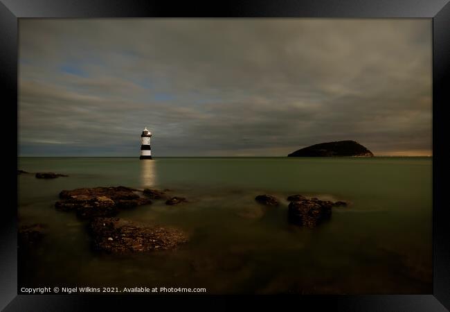 Penmon Lighthouse, Anglesey Framed Print by Nigel Wilkins