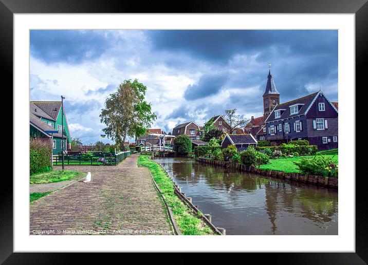 Traditional fishing village Framed Mounted Print by Maria Vonotna