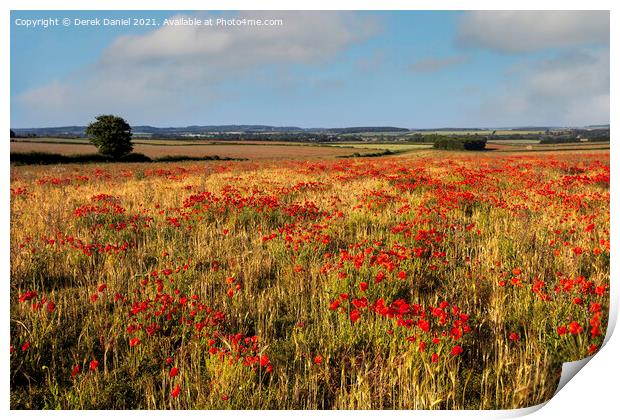 Golden Waves of Remembrance Print by Derek Daniel