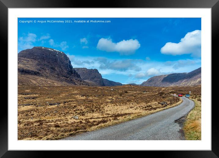 Road to Bealach na Ba (Pass of the Cattle) Framed Mounted Print by Angus McComiskey