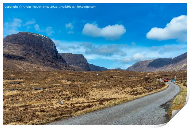 Road to Bealach na Ba (Pass of the Cattle) Print by Angus McComiskey