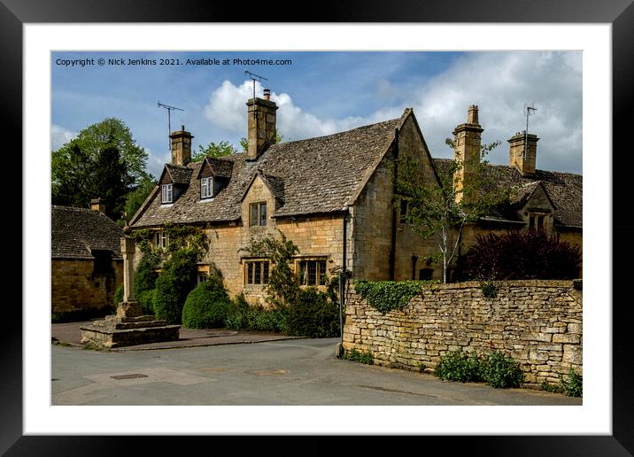 Stanton Village in the Cotswolds Gloucestershire Framed Mounted Print by Nick Jenkins
