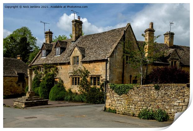 Stanton Village in the Cotswolds Gloucestershire Print by Nick Jenkins