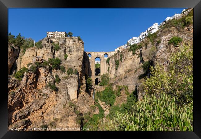 Puente Nuevo in Ronda Framed Print by Dirk Rüter