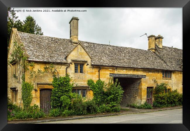 Cottages in Stanton Cotswolds Gloucestersgire Framed Print by Nick Jenkins