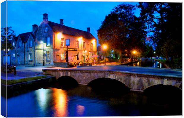 Kingsbridge Inn Bourton on the Water Cotswolds Gloucestershire Canvas Print by Andy Evans Photos