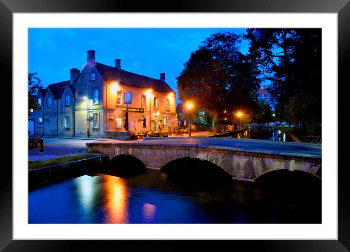 Kingsbridge Inn Bourton on the Water Cotswolds Gloucestershire Framed Mounted Print by Andy Evans Photos