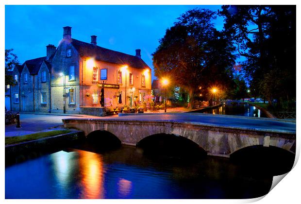 Kingsbridge Inn Bourton on the Water Cotswolds Gloucestershire Print by Andy Evans Photos