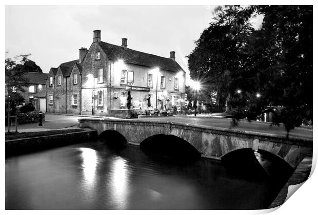 Nighttime Charm of Kingsbridge Inn Print by Andy Evans Photos