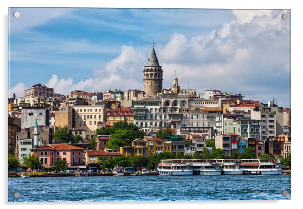 Istanbul City Skyline Acrylic by Artur Bogacki