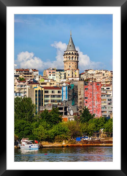 Istanbul Cityscape Framed Mounted Print by Artur Bogacki