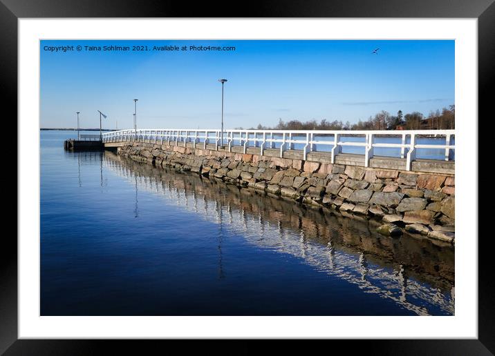 The Pier on a Beautiful Spring Morning  Framed Mounted Print by Taina Sohlman