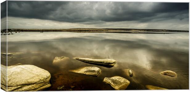 BE0012W - Whiteholme Reservoir - Wide Canvas Print by Robin Cunningham