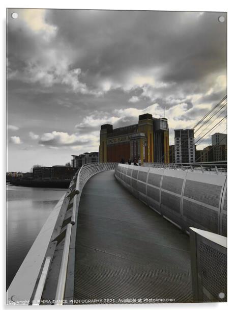 Gateshead Millennium Bridge Acrylic by EMMA DANCE PHOTOGRAPHY