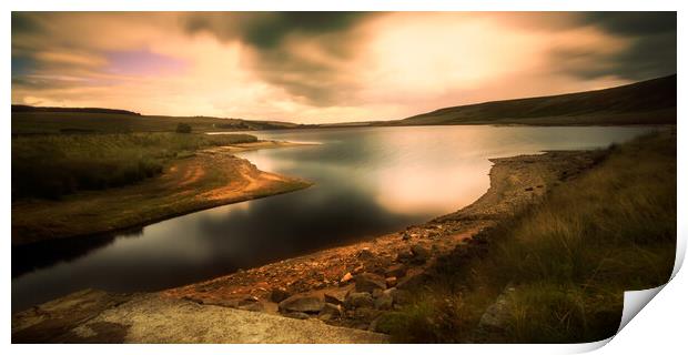 BE0013W - Withens Clough Reservoir - Wide Print by Robin Cunningham