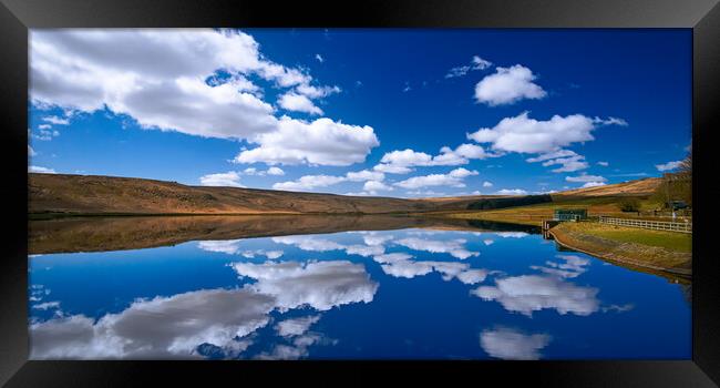BE0018W - Withens Clough Reservoir - Wide Framed Print by Robin Cunningham