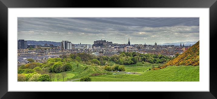 Edinburgh Panorama Framed Mounted Print by Tom Gomez
