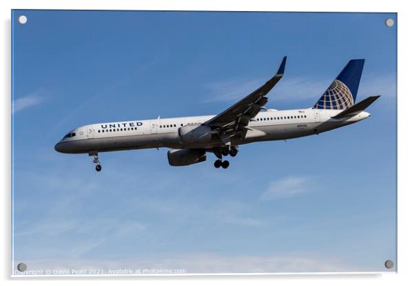 United Airlines Boeing 757-224                   Acrylic by David Pyatt