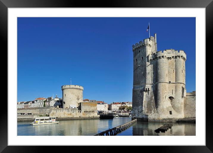 Vieux-Port, Old Harbour at La Rochelle, France Framed Mounted Print by Arterra 