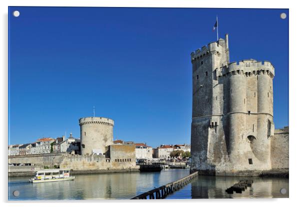 Vieux-Port, Old Harbour at La Rochelle, France Acrylic by Arterra 