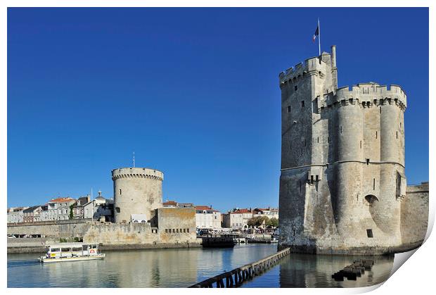 Vieux-Port, Old Harbour at La Rochelle, France Print by Arterra 
