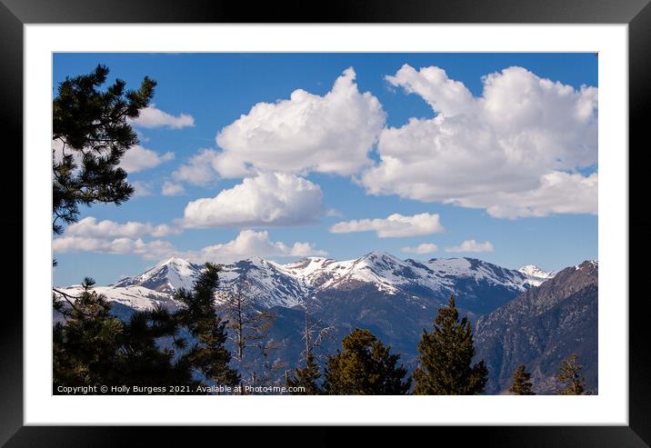 Andorra Mountain range  Framed Mounted Print by Holly Burgess