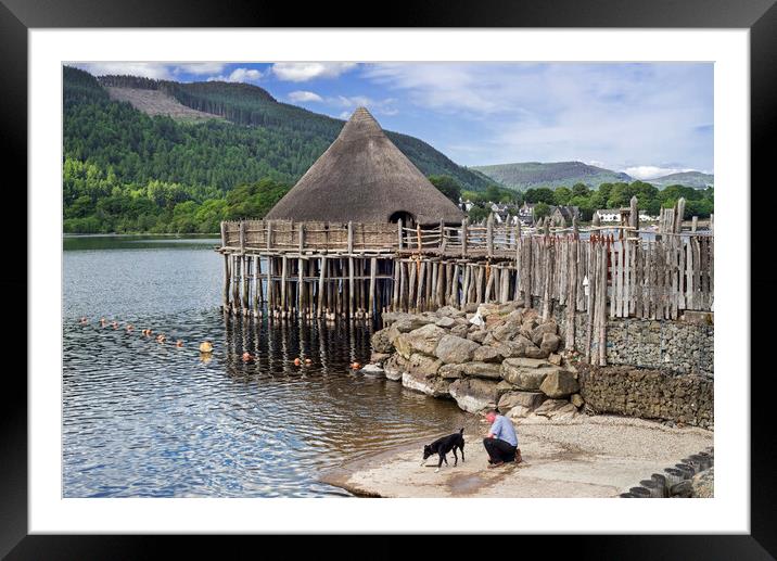 Crannog Centre on Loch Tay, Scotland Framed Mounted Print by Arterra 