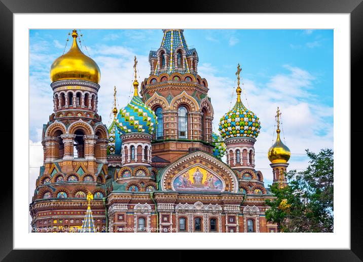 Church Savior on Spilled Blood Saint Petersburg Framed Mounted Print by Delphimages Art