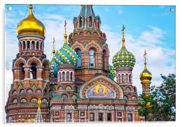 Church Savior on Spilled Blood Saint Petersburg Acrylic by Delphimages Art