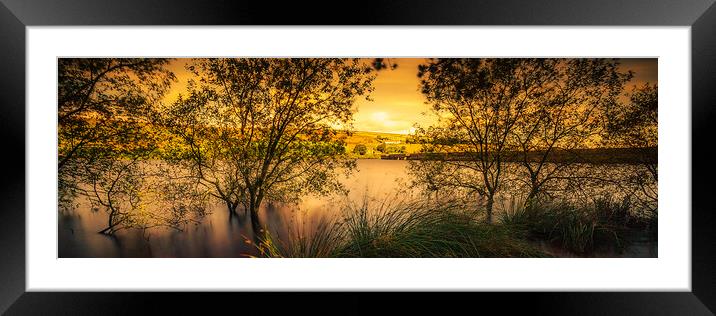 BE0015P - Baitings Reservoir - Panorama Framed Mounted Print by Robin Cunningham