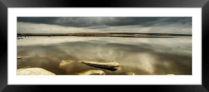 BE0012P - Whiteholme Reservoir - Panorama Framed Mounted Print by Robin Cunningham