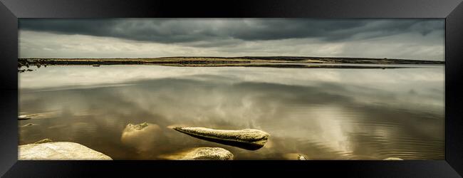 BE0012P - Whiteholme Reservoir - Panorama Framed Print by Robin Cunningham
