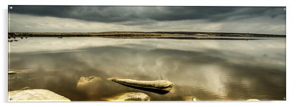 BE0012P - Whiteholme Reservoir - Panorama Acrylic by Robin Cunningham