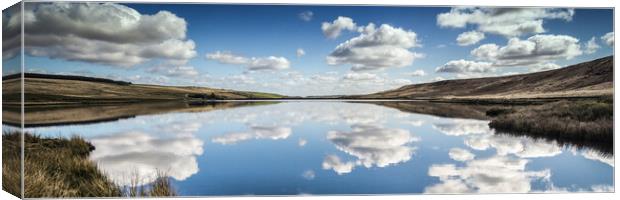 BE0014P - Withens Clough Reservoir - Panorama Canvas Print by Robin Cunningham