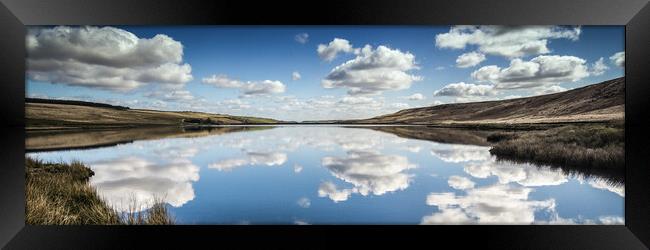 BE0014P - Withens Clough Reservoir - Panorama Framed Print by Robin Cunningham