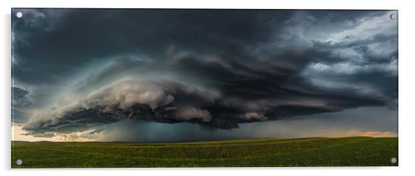 Supercell Thunderstorm over Wyoming Acrylic by John Finney