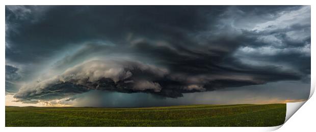 Supercell Thunderstorm over Wyoming Print by John Finney